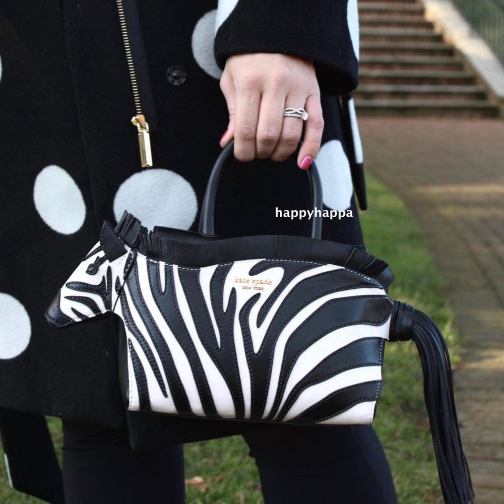 <Kate Spade> Ziggy Metallic 3d Zebra Satchel - Picture 7 of 10